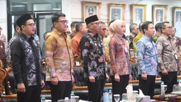 Ketua DPRD Lampung A. Giri Akbar menghadiri Kick Off Penyusunan RKPD Pemprov Lampung di Balai Keratun, Kamis, 15 Januari 2026. / Dok. Sekretariat DPRD Lampung